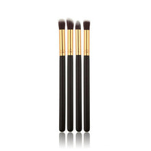 4pcs Professional Foundation Blush Blending Eyeshadow Makeup Brush Cosmetics Flat Round Angled Tapered Top Brush