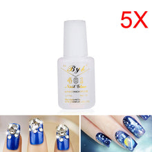 5 PCS 10g Nail Art BYB Strong Glue with BRUSH for Tips Decoration Set