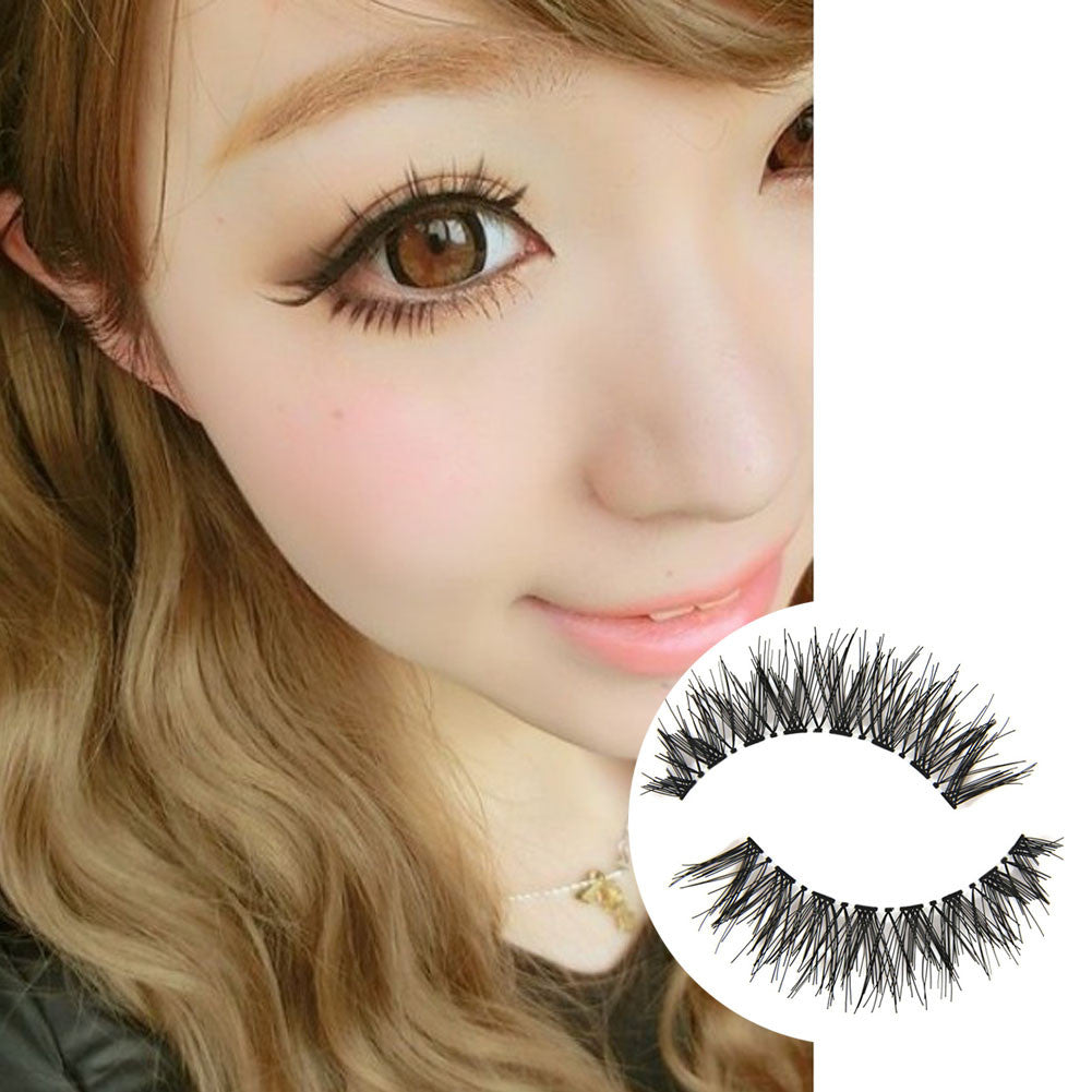 5 Pairs New Fashion Black Cross False Eyelash Soft Long Makeup Eye Lash Extension