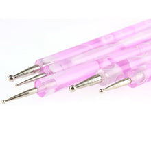 5 Pcs New Marbleizing Tool DIY Decoration Pink Nail Dotting Pen