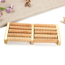 5 Rows Wheel Wooden Massager Wood Roller Foot Massager Relax Relief