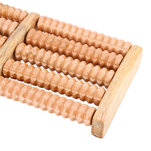 5 Rows Wheel Wooden Massager Wood Roller Foot Massager Relax Relief