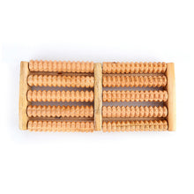 5 Rows Wheel Wooden Massager Wood Roller Foot Massager Relax Relief