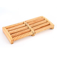 5 Rows Wheel Wooden Massager Wood Roller Foot Massager Relax Relief