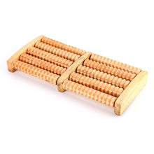 5 Rows Wheel Wooden Massager Wood Roller Foot Massager Relax Relief