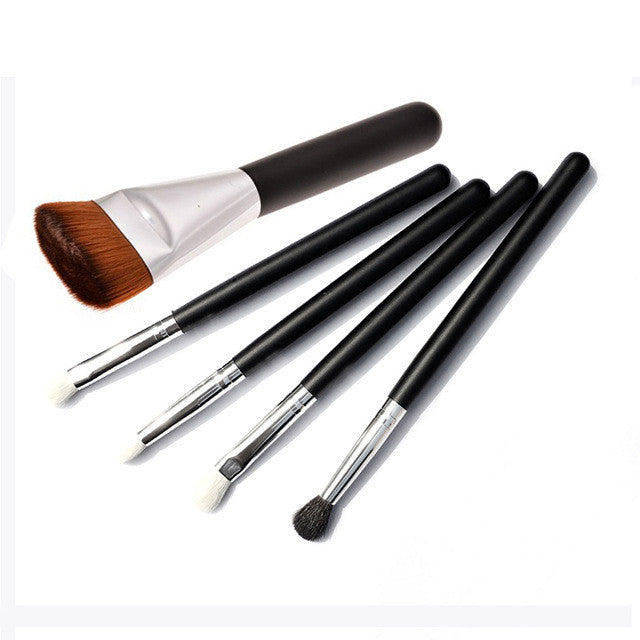 5 pcs/Set Makeup Brushes 1 Foundation+ 4 Goat Hair Eyeshadow Brushes Professional Makeup Tools