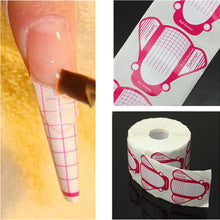 500Pcs/roll Professional Nail Form Sticker UV Gel Nail Art Tip Extension Guide Tools for Salon Nails Care Transparent
