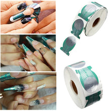 500pcs/roll Nails Extension Form Green Horseshoe Shape Nail Art Tip Roll Acrylic DIY Tools Curve Gel Guide Stickers