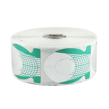 500pcs/roll Nails Extension Form Green Horseshoe Shape Nail Art Tip Roll Acrylic DIY Tools Curve Gel Guide Stickers