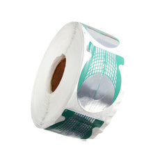 500pcs/roll Nails Extension Form Green Horseshoe Shape Nail Art Tip Roll Acrylic DIY Tools Curve Gel Guide Stickers