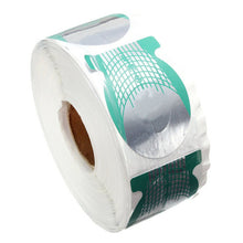 500pcs/roll Nails Extension Form Green Horseshoe Shape Nail Art Tip Roll Acrylic DIY Tools Curve Gel Guide Stickers