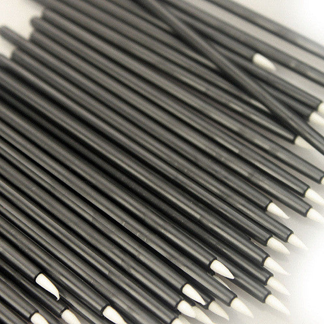 50Pcs Disposable Eye Liner Brush Short Handle Cosmetic Eyeliner Makeup Tool Make Up Brushes