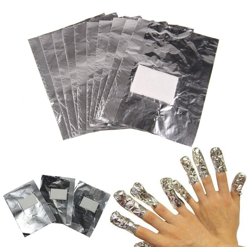 50Pcs Women Special Nail Tinfoil Wrap For Nail Art Soak Off Acrylic Gel Polish Nail Wraps Remover