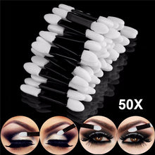 50pcs Professional Double Ended Disposable Eyeshadow Pen Sponge Make Up Supplies Cosmetic Brushes