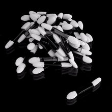 50pcs Professional Double Ended Disposable Eyeshadow Pen Sponge Make Up Supplies Cosmetic Brushes