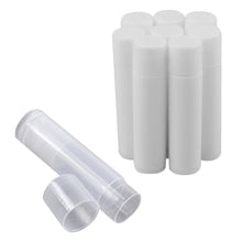 50pcs Transparent/White Clear Empty DIY Lip Balm Tubes Containers