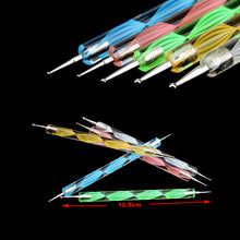 5PCS Nail Art Tool Dotting Painting Marbleizing Pen Double End