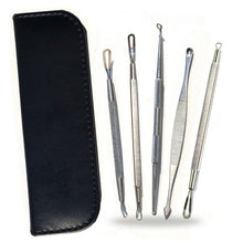 5PCS New Face Care Stainless Steel Skin Remover Kit Blackhead Blemish Acne Pimple Extractor Tool Skin Care Cleanser