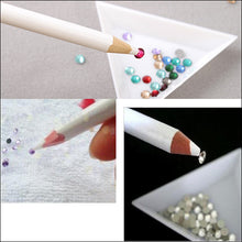 5PCS White Nail Art Rhinestones Gems Picking 3D Design Painter Pencils