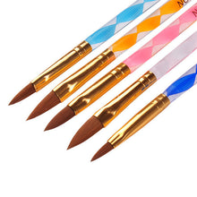 5Pcs Tool New Pro Kit Nail Art Design Acrylic Powder Liquid Crystal Dappen Powder Brush Pen Dish Acrylic