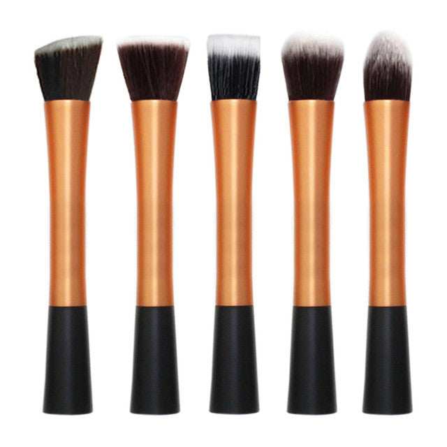 5pcs Concealer Brushes Dense Powder Blush Small Pretty Slim Waist Makeup Brush Set Cosmetic Tool