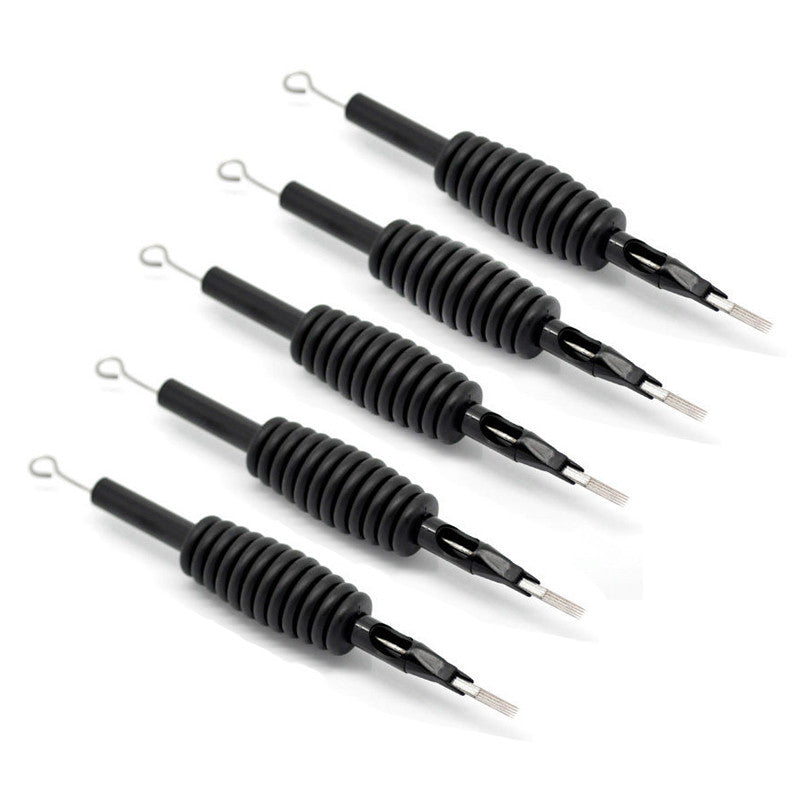 5pcs Disposable Black Silicon Grip Tattoo Needle & Tube Tips 88