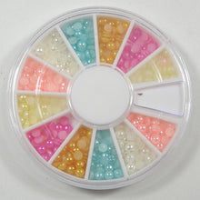 5x Nail Art Tip Case Nail Art Box Wheel Empty Rhinestones Glitter J
