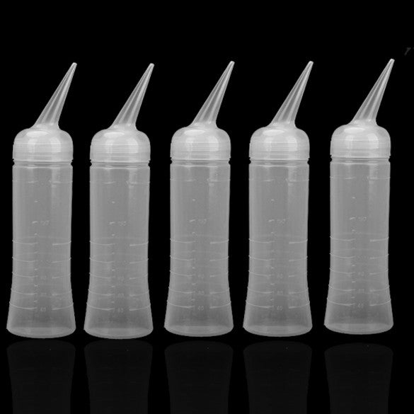 5x Salon Applicator Measuring Hairdressing Tinting Scale Bottle Portable