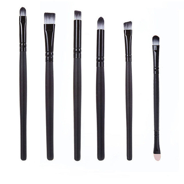 6 PCS Make Up makeup Cosmetics Brushes Eyeshadow Eyeliner Nose Smudge Tool Set Kit