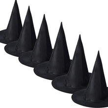 6Pcs/lot Adult Womens Men Holloween Costumes Witch Hats Black Hat For Halloween Costume Accessories Cap