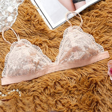 7 Colors Lace Crochet Solid Strap Slim Bralette Camis Crop Top Sexy Vest Beachwear Triangle Bralette Crop Top Mesh lining #1207