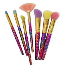 7PCS Make Up Foundation Eyebrow Eyeliner Blush Cosmetic Concealer Brushes Horse Hair Plastic material pennelli trucco Anne