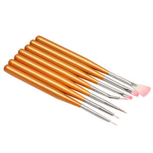 7PCS Nail Art Acrylic UV Gel Drawing Painting Pen Polish Brush Set DIY