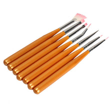 7PCS Nail Art Acrylic UV Gel Drawing Painting Pen Polish Brush Set DIY