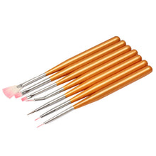 7PCS Nail Art Acrylic UV Gel Drawing Painting Pen Polish Brush Set DIY