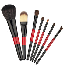 7Pcs Makeup Brushes Sets Portable Magenta Cosmetics Eye Shadow Eyeliner Lip Eyelash Blush Hot Sale
