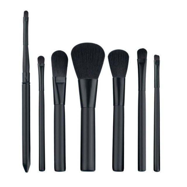 7Pcs Professional Cosmetic Makeup Foundation Powder Brush Set Eyeshadow Eyeliner Lip Brushes Tools