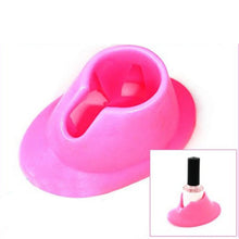 8.9cm x 5.6cm x 4cm Lots 2 Pro Pink Rubber Bottle Holder For Nail Art Varnish Polish Seat Professional Nail Art Tool Anne
