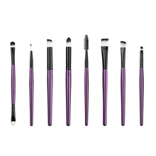 8Pcs Professional Eye Makeup Brushes Set Cosmetics Eyeliner Eyeshadow Eyelash Eyebow Flat Brush Make Up Tools kits