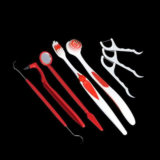 8Pcs/Set Oral Hygiene Cleaning Tools Set Portable Travelling Dental Care Remove Stains Toothbrush Teeth Cleaner Kits