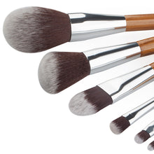 8pcs New Makeup Brush Blusher Eye Shadow Brushes Cosmetic Tools Bamboo Handle Brush Set