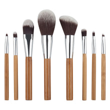 8pcs New Makeup Brush Blusher Eye Shadow Brushes Cosmetic Tools Bamboo Handle Brush Set