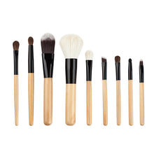 9pcs Professional Set Wool Cosmetics Makeup Tools Eyeshadow Lip Foundation Brush