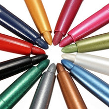 AU STOCK 12 Color Eyeliner Pencil Cosmetic Makeup Pen Set Eye Shadow Glitter NEW