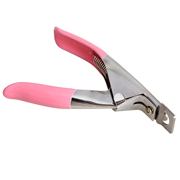 Acrylic Manicure UV Gel Nail Art Clippers Cutter Tips Pink Handle
