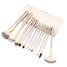 Adult 12pcs Makeup Brushes set Fondation Eyeshadow Cosmetic Tool with Leather set de brochas de maquillaje Anne