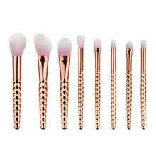 As picture show Color 8PCS/1Set Cosmetic Makeup Brush Makeup Brush Eyeshadow Brush Gold makeup brush set Anne