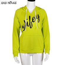 Autumn 2016 Women Velvet Hooded Sweatershirt Fluorescent Green Unsix Long Sleeve Print Letter Blouse Chandal Mujer Completo#A910