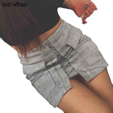 Autumn Skirts Womens Cross Bandage Suede Fabric Mini Skirt Slim Seamless Stretch Tight Elegant Skirt Saia Longa#C907