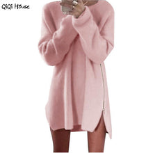 Autumn Winter Sweater Zipper Long Sleeve Loose Kintted Women Outwear Basic Pullovers Winterkleding Vrouwen Sweter Mujer#A125